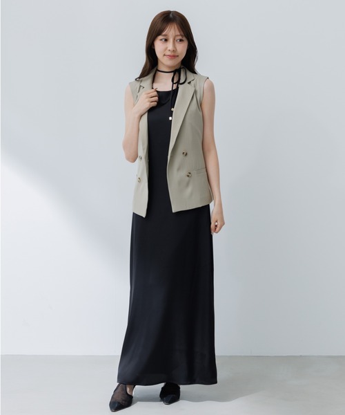 SENEE サテンキャミワンピース satin cami onepiece (サテンキャミワンピース)(ワンピース