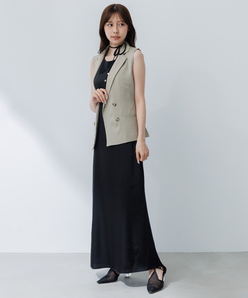 satin cami onepiece (サテンキャミワンピース)（ワンピース
