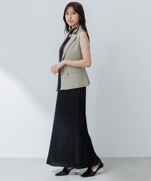 satin cami onepiece (サテンキャミワンピース)（ワンピース