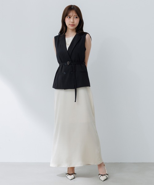 SENEE サテンキャミワンピース satin cami onepiece (サテンキャミワンピース)（ワンピース