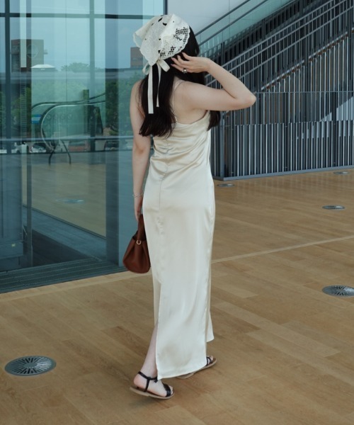 satin cami onepiece (サテンキャミワンピース)（ワンピース）｜SENEE