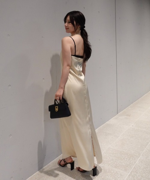 satin cami onepiece (サテンキャミワンピース)（ワンピース