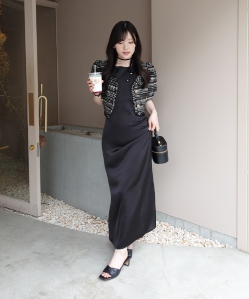 satin cami onepiece (サテンキャミワンピース)（ワンピース