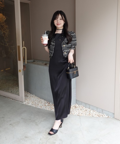 SENEE サテンキャミワンピース satin cami onepiece (サテンキャミワンピース)（ワンピース