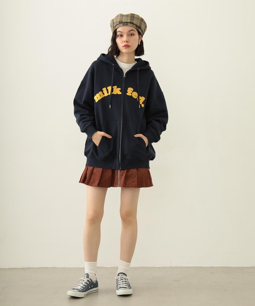 MILKFED.（ミルクフェド）の「LOGO PLAID BERET（ハンチング/ベレー帽・レディース・ホワイト/ベージュ/イエロー・ONE SIZE）」の14枚目の写真
