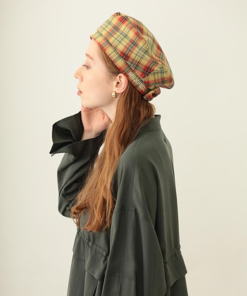 MILKFED.（ミルクフェド）の「LOGO PLAID BERET（ハンチング/ベレー帽・レディース・ホワイト/ベージュ/イエロー・ONE SIZE）」の22枚目の写真
