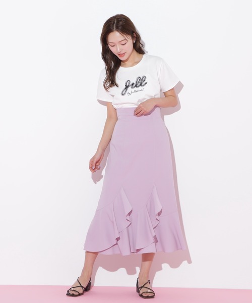 すぐ届く【JILL by JILL STUART】可愛い マーメイド スカート ステッチマーメイドスカート | JILL by JILL STUART（ジル バイ