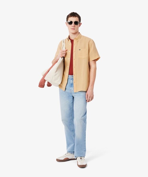 LACOSTE(ラコステ)の「リネンボタンダウンシャツ(シャツ/ブラウス・メンズ・ホワイト/ネイビー/ベージュ・38/39/41/40)」の14枚目の写真
