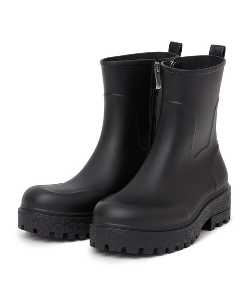 Wpc.(ダブリュピーシー)の「Wpc.: トラック ソール レイン ブーツ(レインシューズ・レディース・オフホワイト/ブラック・SMALL/MEDIUM)」の2枚目の写真