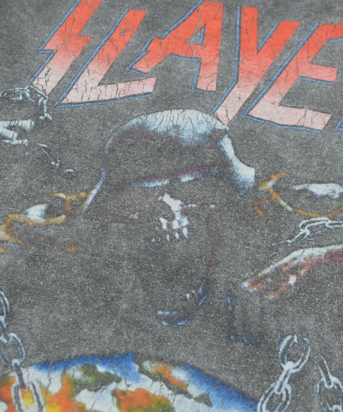 VINTAGE（ヴィンテージ）の「【USED】“SLAYER” バンド Tシャツ（Tシャツ/カットソー・メンズ・ブラック・LARGE）」の3枚目の写真