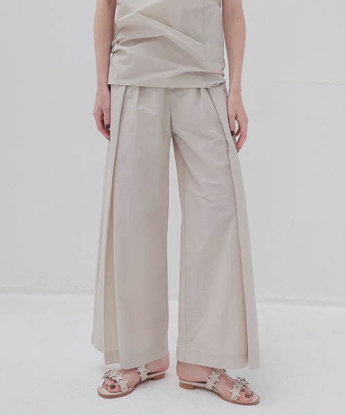 double tuck washer wide pants(ダブルタックワッシャーワイドパンツ)