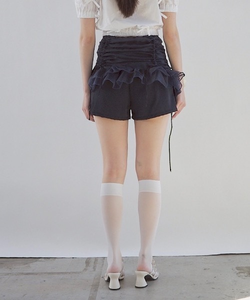 PAIN（ペイン）の「オーガンジーレイヤードショートパンツ（その他パンツ・レディース・ブラック/ホワイト/ネイビー・FREE）」の11枚目の写真