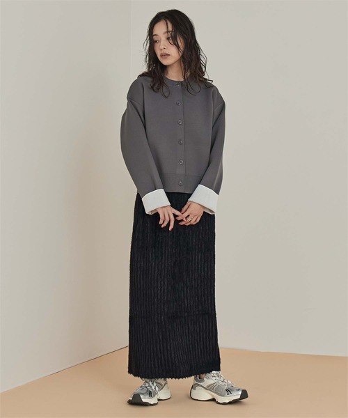 miette（ミエット）の「フェザーライクIラインスカート（スカート・レディース・ブラウン/ブラック/アイボリー・S/M）」の13枚目の写真