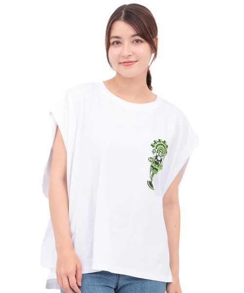 チチカカ(チチカカ)の「トゥーミプリントプルオーバー(Tシャツ/カットソー・レディース・レッド/ホワイト/ブラック・FREE)」の9枚目の写真