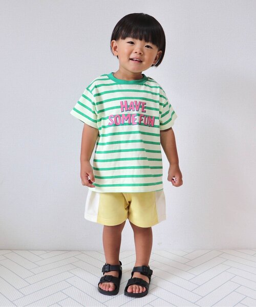 BREEZE（ブリーズ）の「【WEB限定/ジュニア対応】ラインカットソーパンツ（その他パンツ・キッズ・ブラウン/ピンク/イエロー/ネイビー・110/100/90/80/140/130/120）」の17枚目の写真