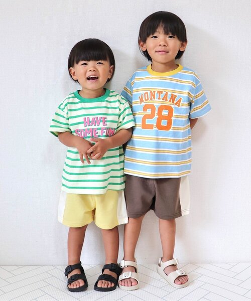 BREEZE（ブリーズ）の「【WEB限定/ジュニア対応】ラインカットソーパンツ（その他パンツ・キッズ・ブラウン/ピンク/イエロー/ネイビー・110/100/90/80/140/130/120）」の18枚目の写真