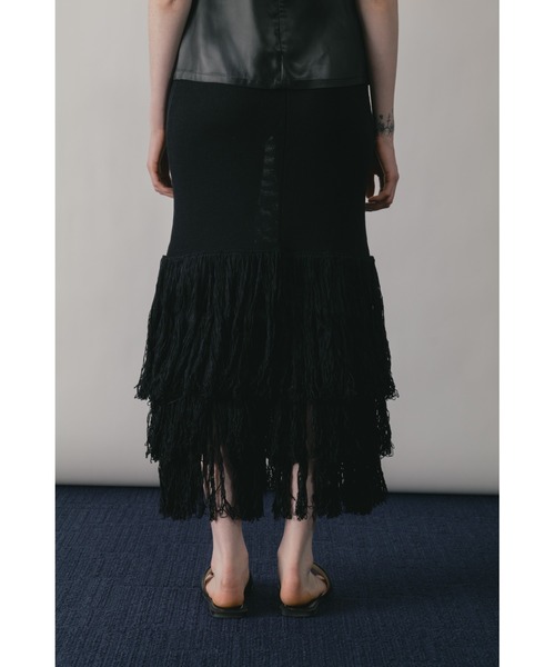 RE ARRIVAL/再入荷 FRINGE SKIRT（スカート）｜CINOH（チノ）のファッション KNIT スカート