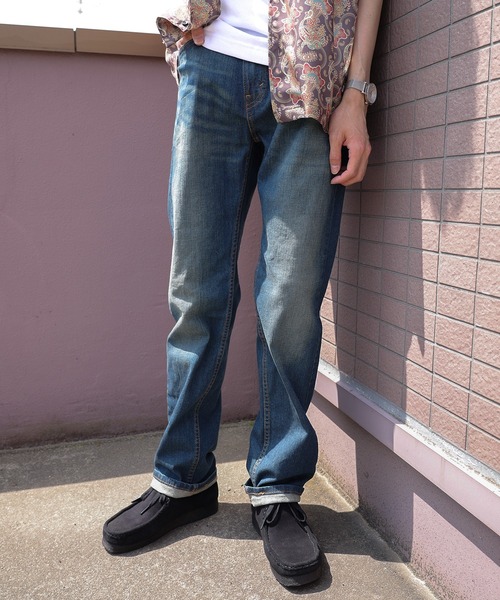 Levi's（リーバイス）の「【74】【Levi’s/リーバイス】505 レギュラーストレート ストレッチ　5ポケット デニム/505 REGULAR STRAIGHT STRETCH DENIM/ジーンズ【ウォッシュ加工】（デニムパンツ・メンズ・インディゴブルー/ダークインディゴブルー/ブルー/ライトブルー・32inch/33inch/34inch/29inch/30inch/31inch/36inch/28inch）」の5枚目の写真