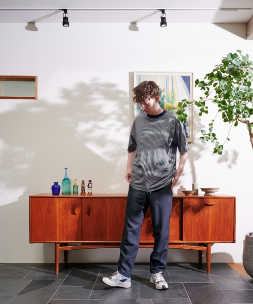 FLISTFIA(フリストフィア)の「FLISTFIA/フリストフィア Loose Fit Crew Neck T-Shirts Tシャツ 夏服(Tシャツ/カットソー・メンズ・ネイビー・1/4/3)」の1枚目の写真