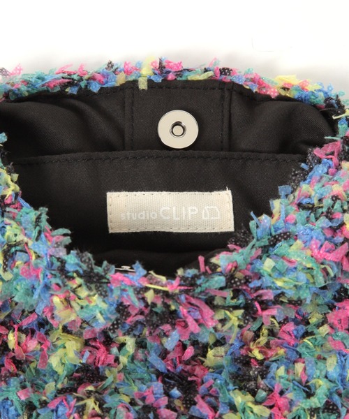 studio CLIP（スタディオクリップ）の「ファンシーヤーンお散歩ショルダー（ショルダーバッグ・レディース・ピンク/グリーン/オフホワイト/ブラック・FREE）」の18枚目の写真