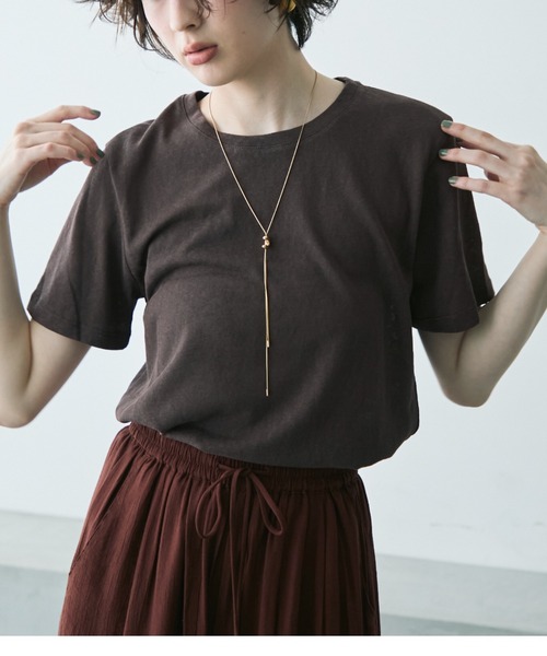 シアークルーネック半袖Tシャツ（Tシャツ/カットソー）｜Trish