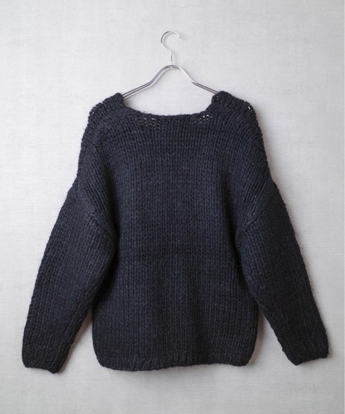 LI HUA(リーファー)の「【PH1】【LI HUA】LOW GAGE KNIT PULLOVER EOM-7719-B(ニット/セーター・レディース・ブラック・38)」の2枚目の写真