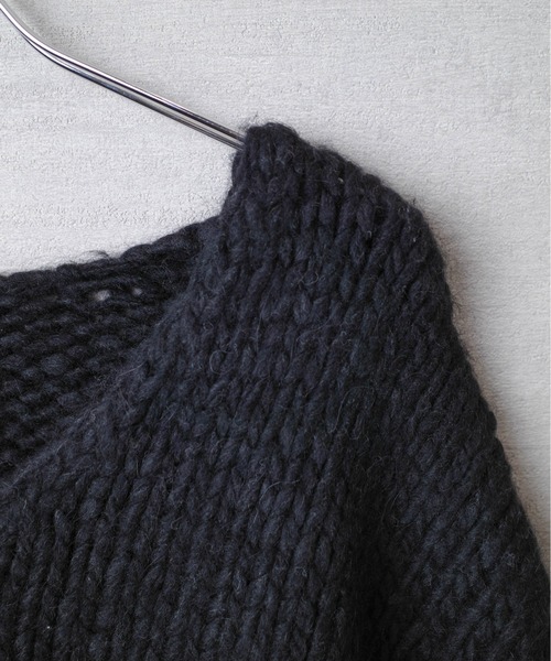 LI HUA(リーファー)の「【PH1】【LI HUA】LOW GAGE KNIT PULLOVER EOM-7719-B(ニット/セーター・レディース・ブラック・38)」の7枚目の写真