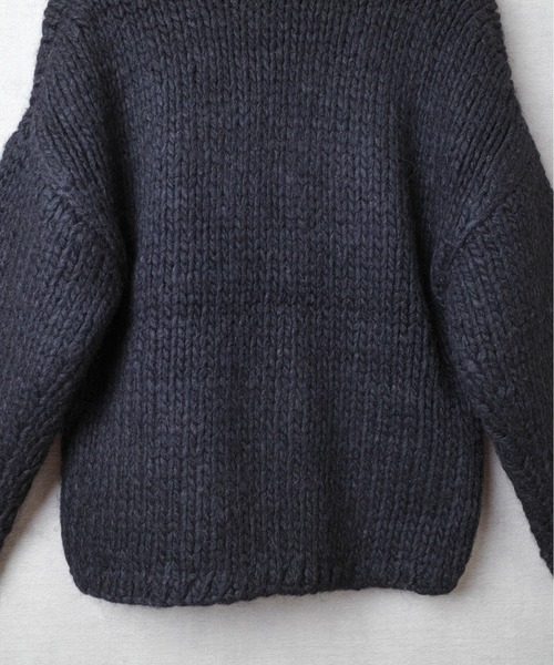 LI HUA(リーファー)の「【PH1】【LI HUA】LOW GAGE KNIT PULLOVER EOM-7719-B(ニット/セーター・レディース・ブラック・38)」の8枚目の写真