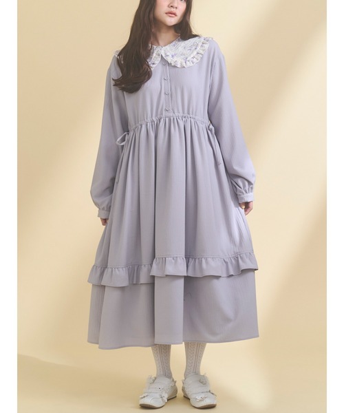 merry jenny(メリージェニー)の「floralカラーワンピース(ワンピース・レディース・ピンク/グリーン/パープル・FREE)」の1枚目の写真