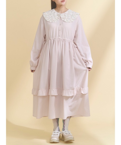 merry jenny(メリージェニー)の「floralカラーワンピース(ワンピース・レディース・ピンク/グリーン/パープル・FREE)」の3枚目の写真