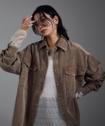SALON adam et rope'（サロン アダム エ ロペ）の「フェードコーデュロイオーバーシャツ / セットアップ対応（シャツ/ブラウス）」