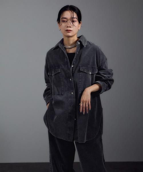 フェードコーデュロイオーバーシャツ / セットアップ対応（シャツ