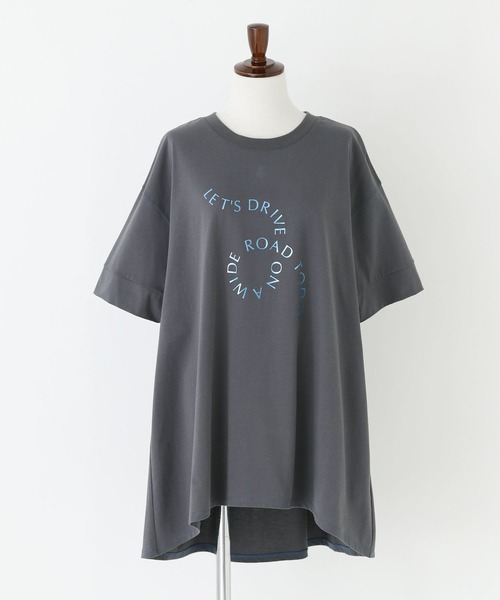 n'OrLABEL(ノアールレーベル)の「箔ロゴプリントフレアカットソー(Tシャツ/カットソー・レディース・オフホワイト/チャコール/ベージュ・2/1)」の22枚目の写真