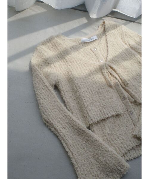 LAGUNAMOON（ラグナムーン）の「シャギーヤーンニットアンサンブル（アンサンブル・レディース・ブラック/クリーム/ライトグレー・FREE）」の3枚目の写真