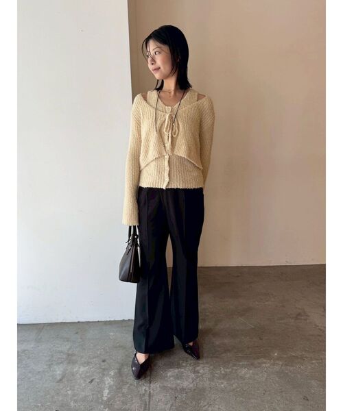 LAGUNAMOON（ラグナムーン）の「シャギーヤーンニットアンサンブル（アンサンブル・レディース・ブラック/クリーム/ライトグレー・FREE）」の14枚目の写真