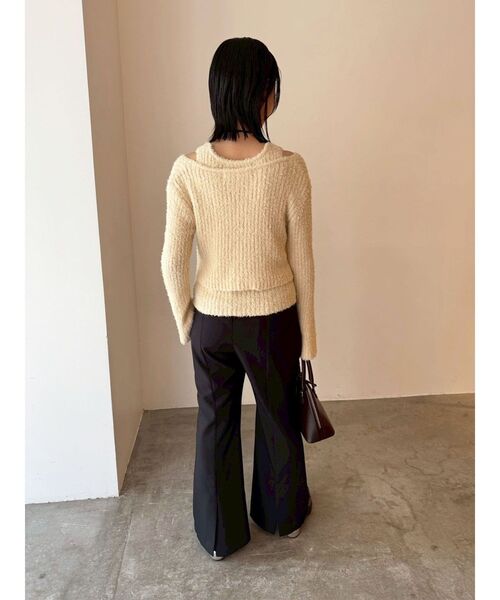 LAGUNAMOON（ラグナムーン）の「シャギーヤーンニットアンサンブル（アンサンブル・レディース・ブラック/クリーム/ライトグレー・FREE）」の15枚目の写真