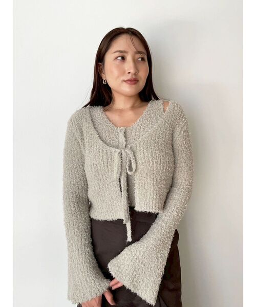LAGUNAMOON（ラグナムーン）の「シャギーヤーンニットアンサンブル（アンサンブル・レディース・ブラック/クリーム/ライトグレー・FREE）」の17枚目の写真