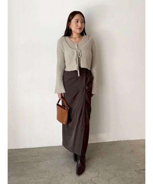 LAGUNAMOON（ラグナムーン）の「シャギーヤーンニットアンサンブル（アンサンブル・レディース・ブラック/クリーム/ライトグレー・FREE）」の18枚目の写真