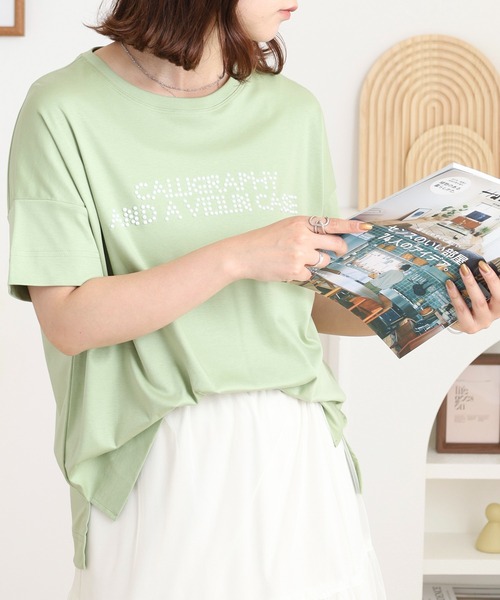 tシャツ BRODIAEA つぶつぶロゴ半袖Tシャツ レディース ブローディア BRODIAEA つぶつぶロゴ半袖Tシャツ （ブラック