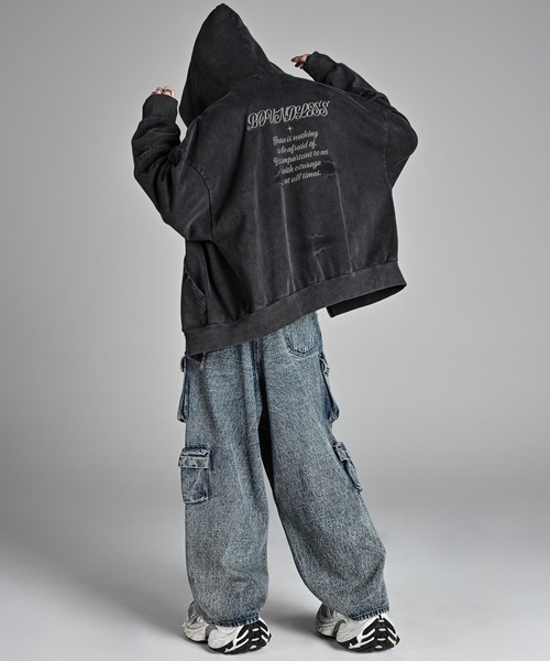 セール】vintage make design heavy weight W zip parker