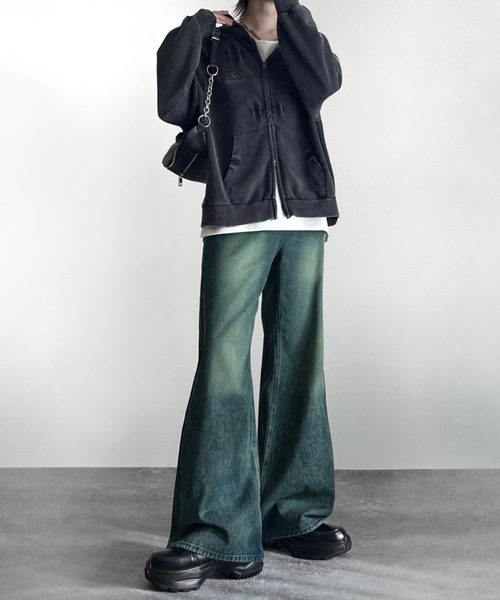 セール】vintage make design heavy weight W zip parker