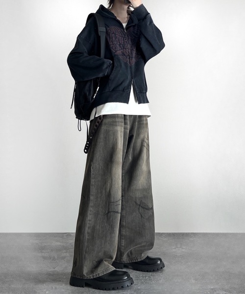 完売再販なし　ADRER トラックジップパーカージャケット ブラック line sleeve track zip parker jacket / ラインスリーブトラック
