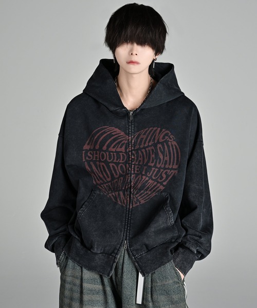 セール】vintage make design heavy weight W zip parker