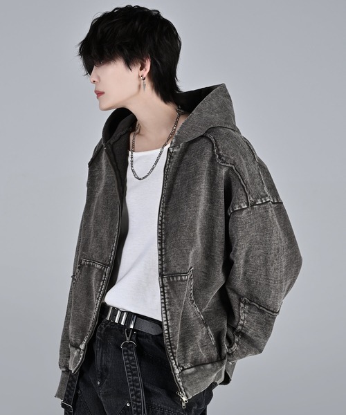 ADRER（アドラー）の「vintage make design heavy weight W zip parker / ヴィンテージメイクデザイン ヘビーウエイトダブルジップパーカー（パーカー・メンズ・ブラック系3/ブラック系2/ブラック系1/グレー系1/ブラウン系1/ホワイト系1/ブラック系4・L/M/S/XS）」の16枚目の写真