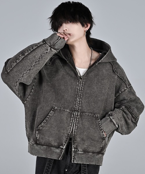 ADRER（アドラー）の「vintage make design heavy weight W zip parker / ヴィンテージメイクデザイン ヘビーウエイトダブルジップパーカー（パーカー・メンズ・ブラック系3/ブラック系2/ブラック系1/グレー系1/ブラウン系1/ホワイト系1/ブラック系4・L/M/S/XS）」の18枚目の写真