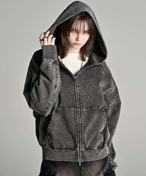 ADRER（アドラー）の「vintage make design heavy weight W zip parker / ヴィンテージメイクデザイン ヘビーウエイトダブルジップパーカー（パーカー・メンズ・ブラック系3/ブラック系2/ブラック系1/グレー系1/ブラウン系1/ホワイト系1/ブラック系4・L/M/S/XS）」の19枚目の写真