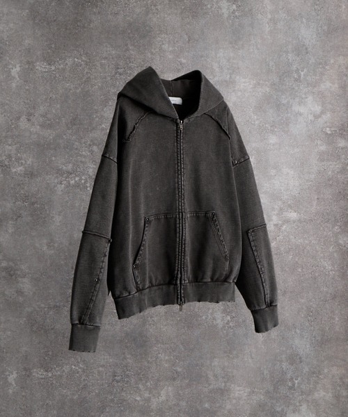 ADRER（アドラー）の「vintage make design heavy weight W zip parker / ヴィンテージメイクデザイン ヘビーウエイトダブルジップパーカー（パーカー・メンズ・ブラック系3/ブラック系2/ブラック系1/グレー系1/ブラウン系1/ホワイト系1/ブラック系4・L/M/S/XS）」の12枚目の写真