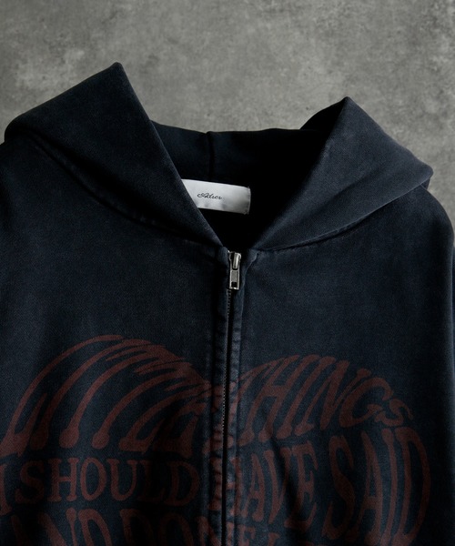 セール】vintage make design heavy weight W zip parker