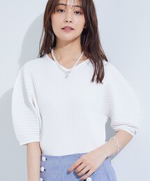 INDIVI 半袖シャツ アイボリー 38 タグ付き INDIVI 半袖シャツ アイボリー 38 タグ付き INDIVI 半袖シャツ