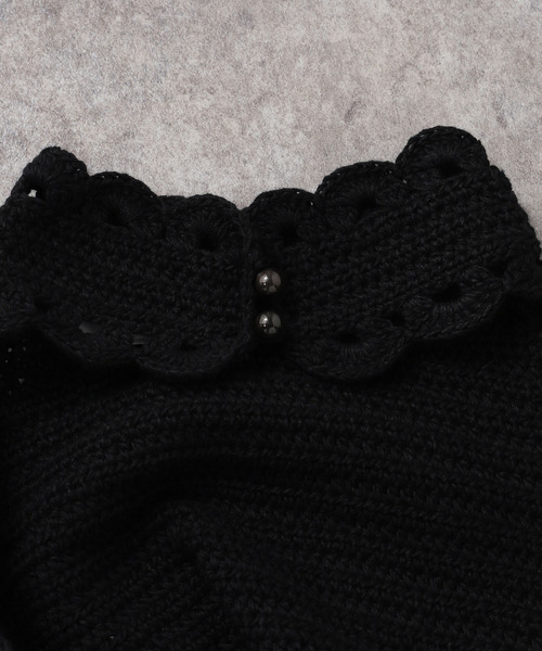 EDIT. FOR LULU（エディットフォールル）の「petite LULU クロシェホルタートップ（ニット/セーター・レディース・ブラック/ホワイト・FREE）」の18枚目の写真